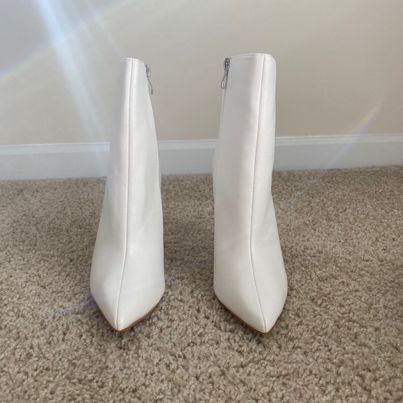 Brand New Flared Heel Sock Boots (White) SOLD - Picture 6 of 11